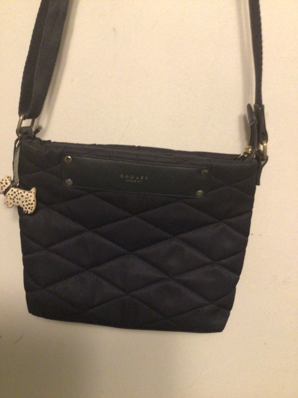 Ridley London quilted cross body bag with adjustable nylon strap - Picture 5 of 11